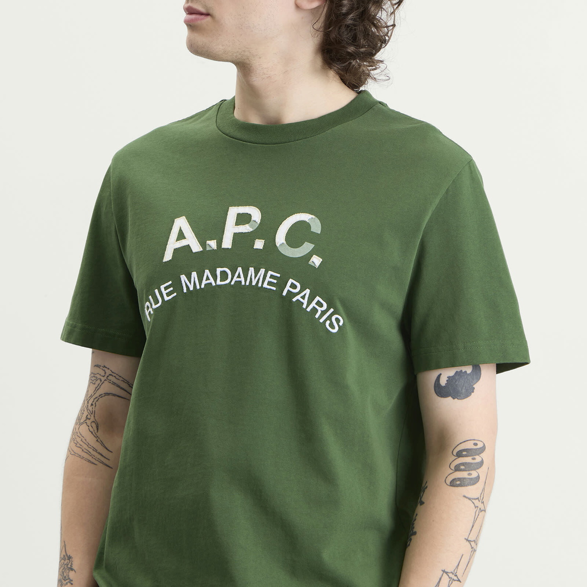 A.P.C. Men's Vintage T-Shirt in Dark Green