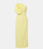 Blumarine Floral embroidered midi dress