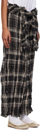 OPEN YY Black & Gray Crinkled Shirt Maxi Skirt