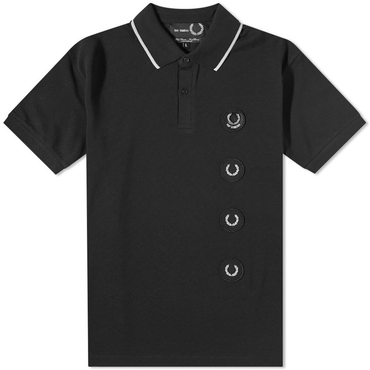 Photo: Fred Perry x Raf Simons Patch Polo Shirt in Black