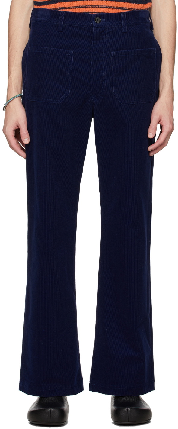 Marni Navy Corduroy Trousers