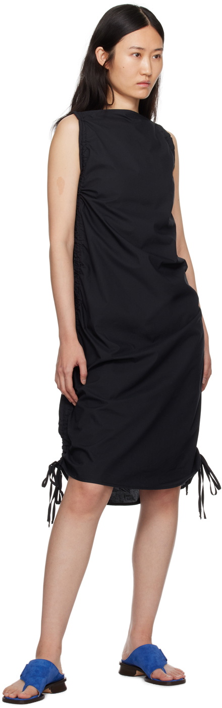Baserange Black Pictorial Midi Dress Baserange