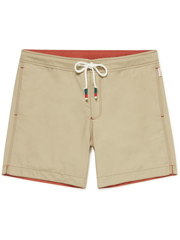 Photo: Orlebar Brown - Bulldog Drawcord Mid-Length Cotton-Blend Swim Shorts - Neutrals