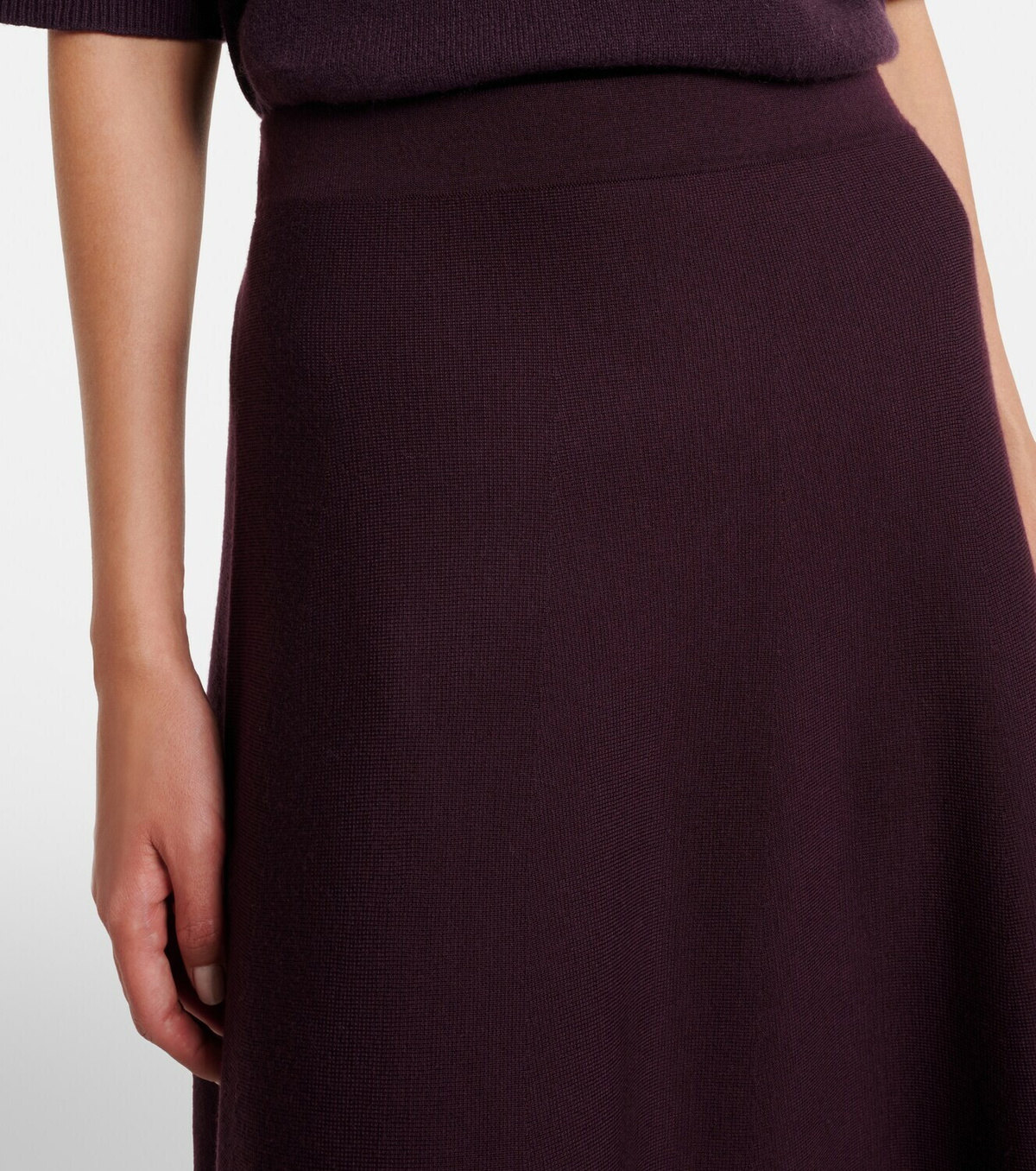 Jardin des Orangers Virgin wool midi skirt