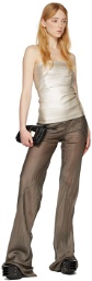 Rick Owens Silver Leather Blouse