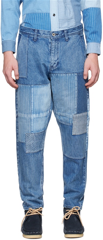 Photo: FDMTL Blue Patchwork Jeans