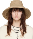 Jil Sander Beige Bucket Beach Hat