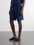 Derek Rose - London Printed Stretch-Modal Jersey Drawstring Pyjama Shorts - Blue