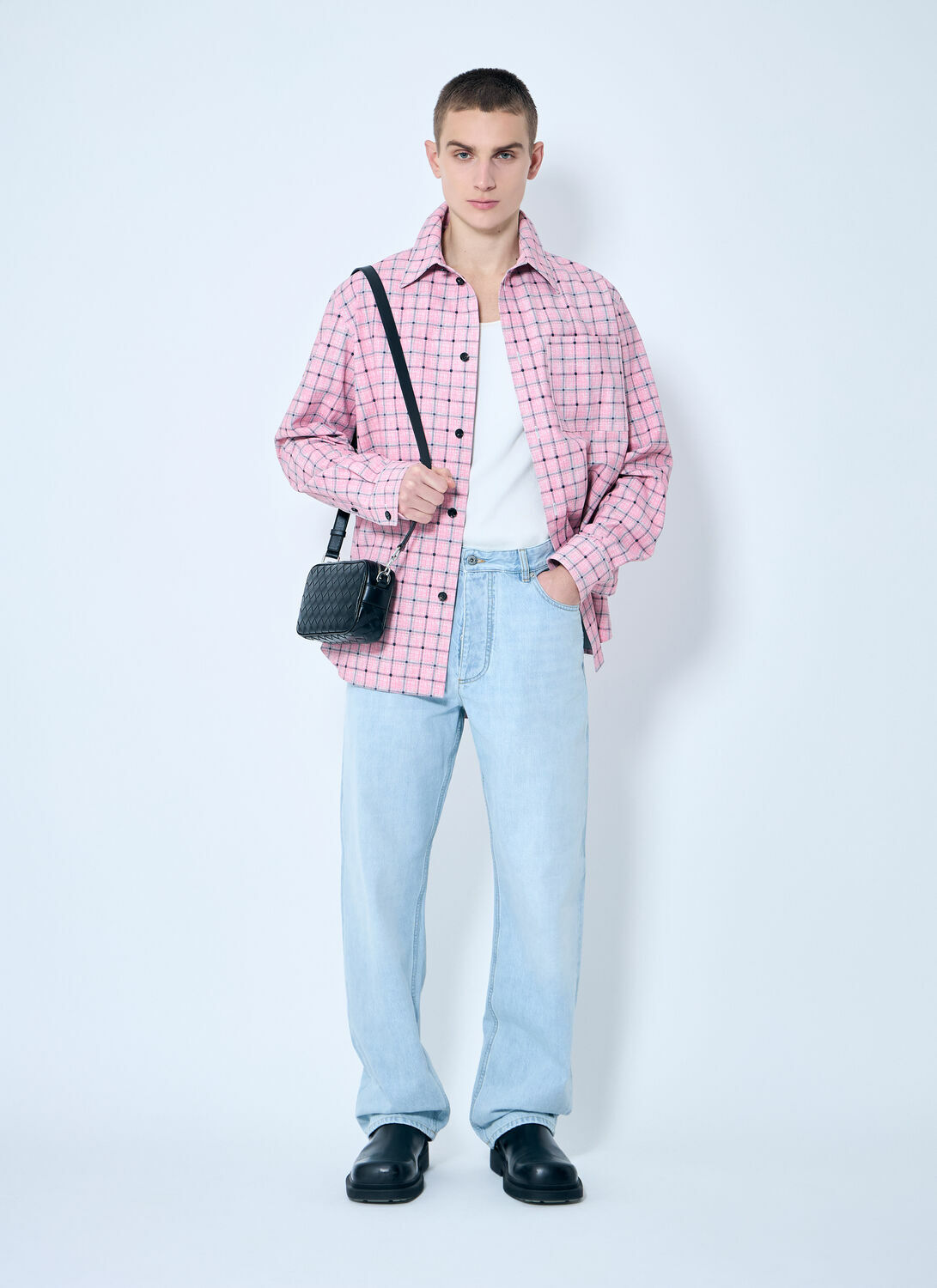 Bottega Veneta Extra Bleached Wide Leg Jeans