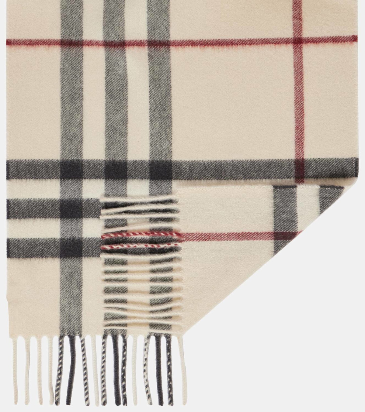 Burberry giant check cashmere scarf ivory discount
