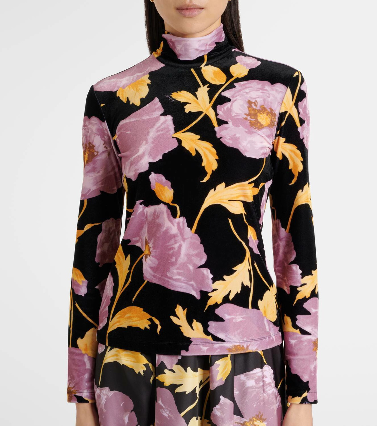 La DoubleJ Floral turtleneck top