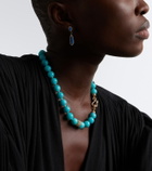Suzanne Kalan 18kt gold necklace with amazonites and diamonds