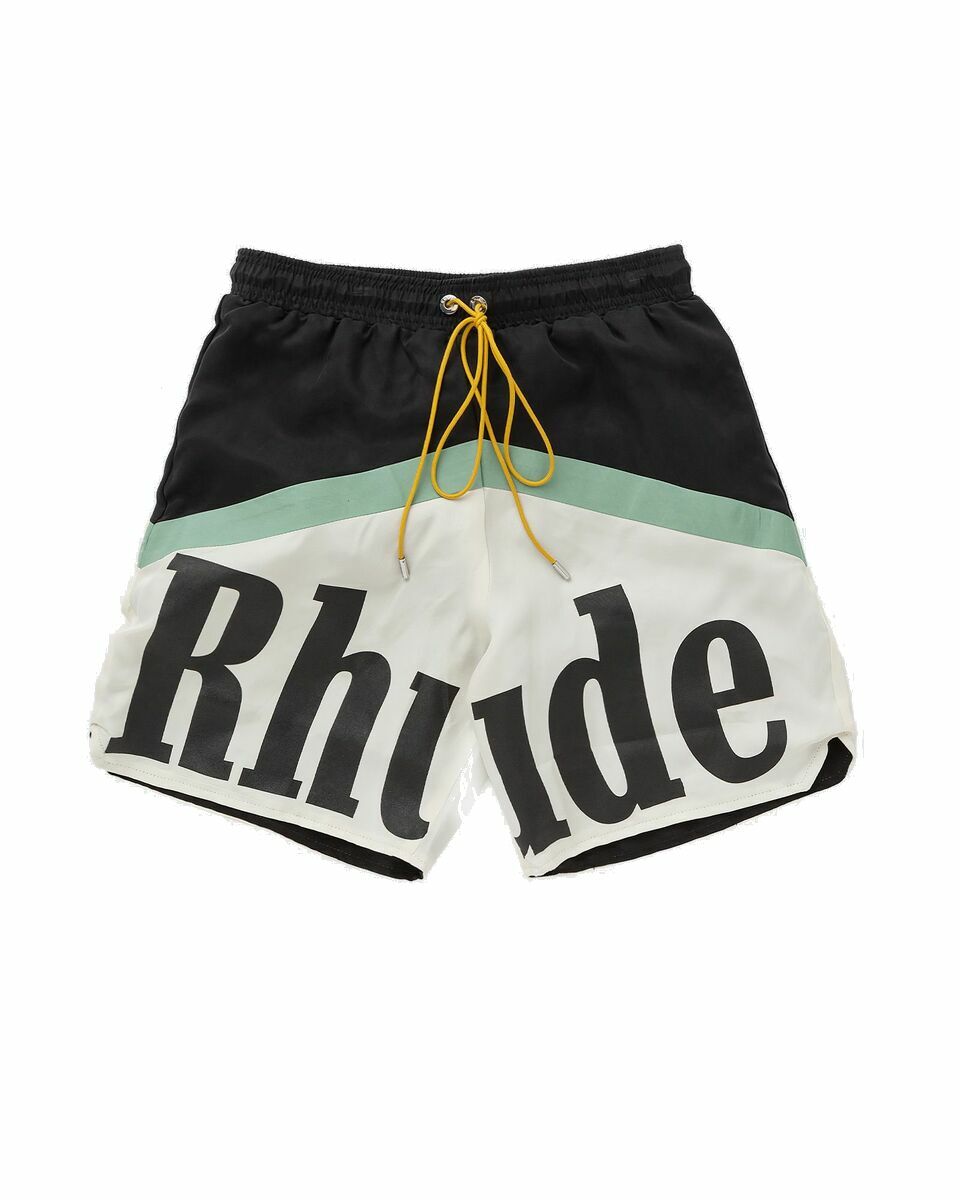 Photo: Rhude Awakeing Short Black/White - Mens - Sport & Team Shorts