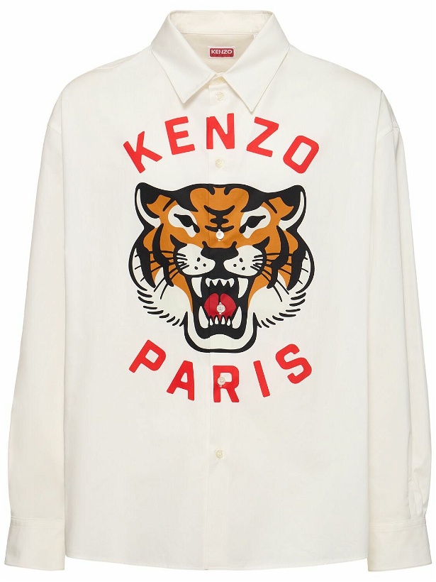 Photo: KENZO PARIS - Tiger Print Cotton Poplin Shirt