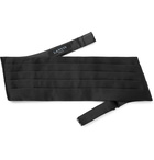 Lanvin - Ritz Pleated Silk-Satin Cummerbund - Men - Black