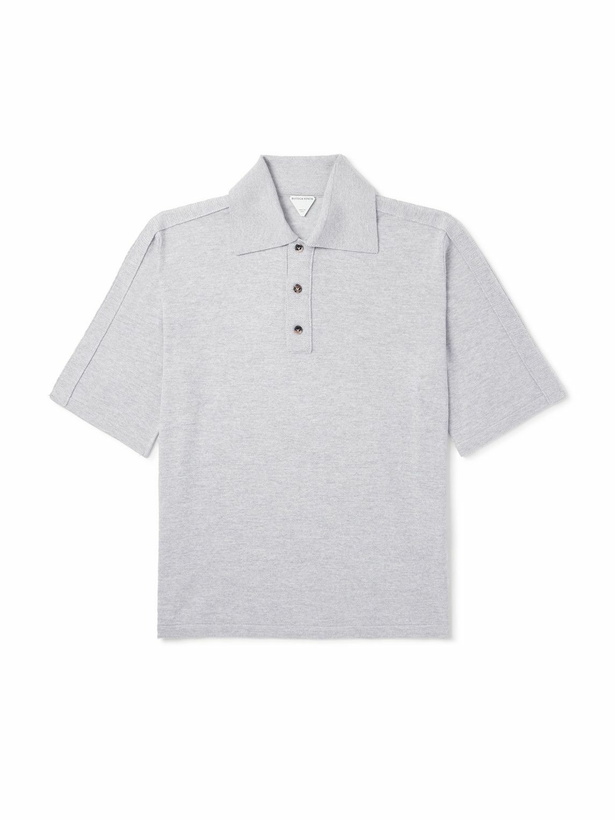 Photo: Bottega Veneta - Wool Polo Shirt - Gray
