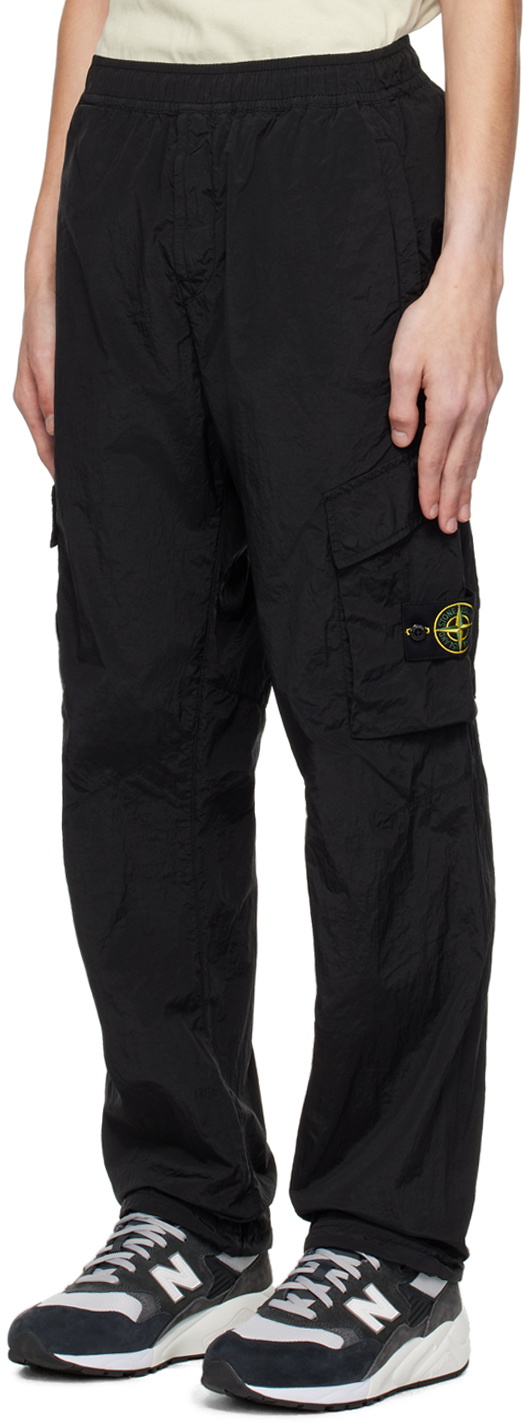 Stone Island Black Loose-Fit Cargo Pants Stone Island