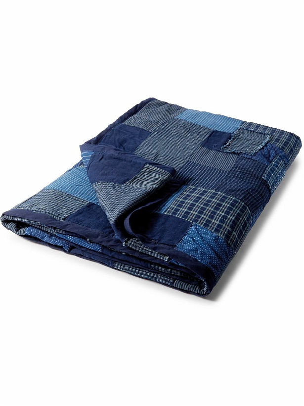 Photo: RRL - Quilted Patchwork Cotton and Linen-Blend Blanket