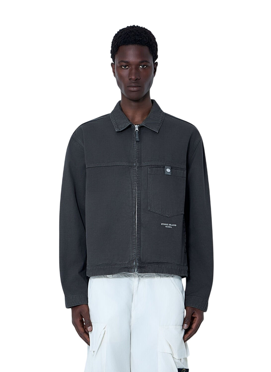 Stone Island Micro Reps Trench Jacket Black Stone Island