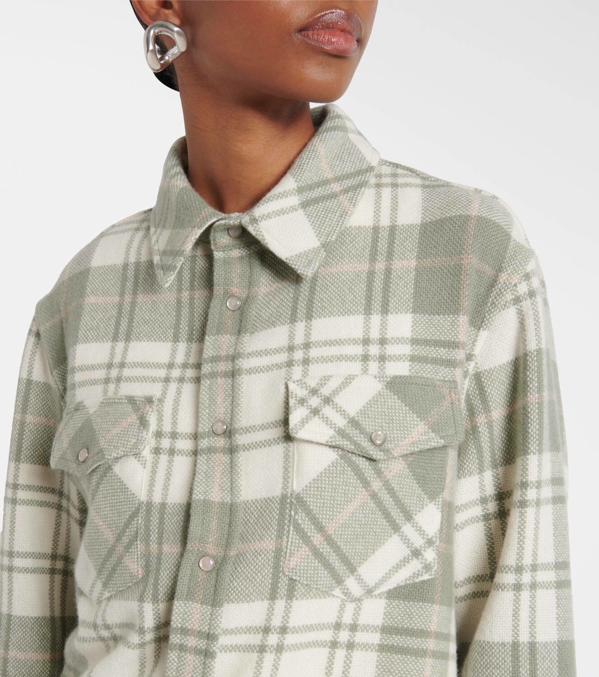 God's True Cashmere Tartan cashmere shirt