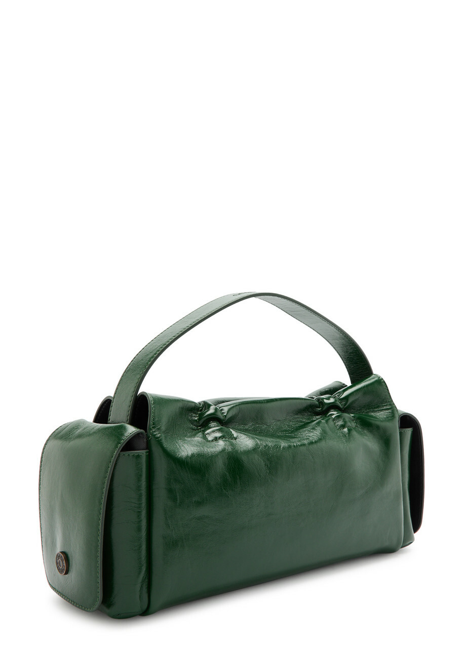Acne Studios Multipocket Leather top Handle bag - Dark Green - One
