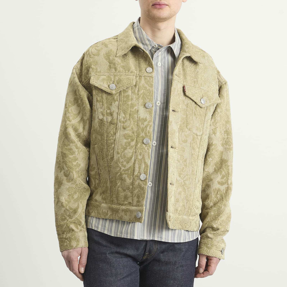 Junya Watanabe MAN Men's Levi's Name Denim Jacket in Beige