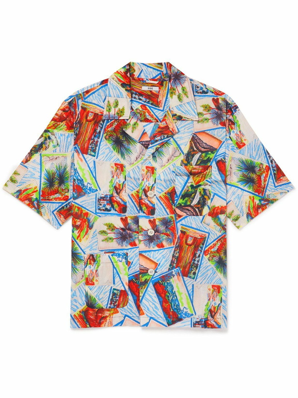 Photo: BODE - Camp-Collar Printed Cotton-Seersucker Shirt - Multi