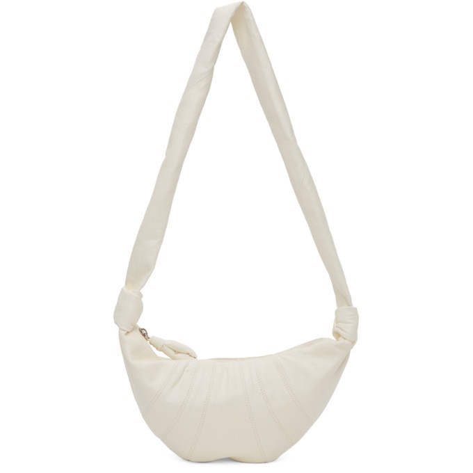 Photo: Lemaire White Small Lambskin Croissant Bag