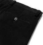 Tod's - Black Slim-Fit Cotton-Velvet Suit Trousers - Black
