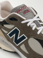 New Balance - Teddy Santis 990v3 Mesh and Suede Sneakers - Brown