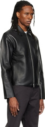 HELIOT EMIL Black Tremor Leather Jacket
