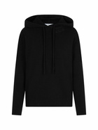 MC2 Saint Barth Woman Black Knitted Hoodie With St. Barth Embroidery