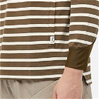 CMF Comfy Outdoor Garment Men's Slow Dry Stripe Border T-Shirt in Khakixwhite