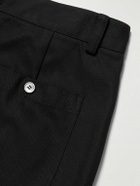 JIYONGKIM - Straight-Leg Layered Sun-Bleached Cotton-Canvas Trousers - Black