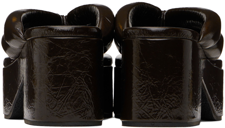 Dries Van Noten Brown Platform Thong Sandals