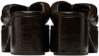 Dries Van Noten Brown Platform Thong Sandals