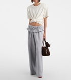 Magda Butrym Ruffled cotton-blend sweatpants