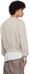 Rick Owens Off-White Cropped Sweatshirt