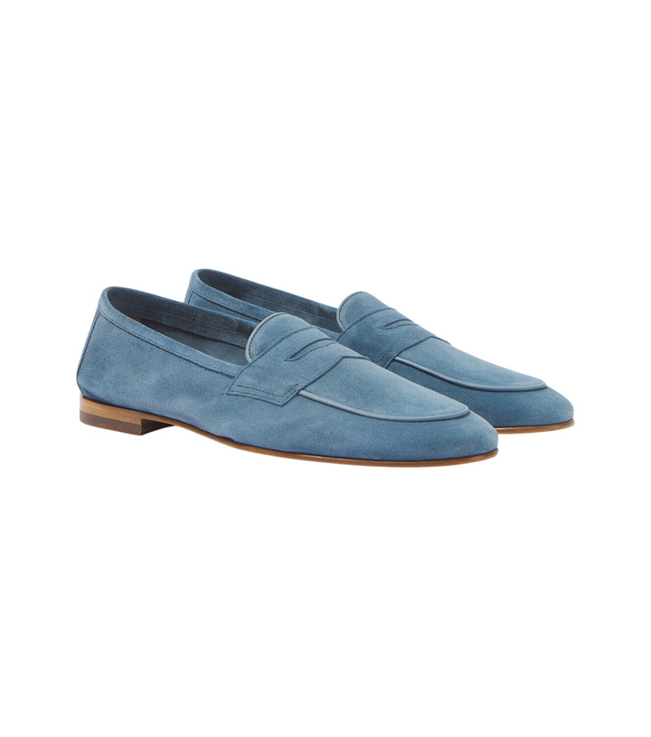 Photo: Frescobol Carioca Leme suede penny loafers