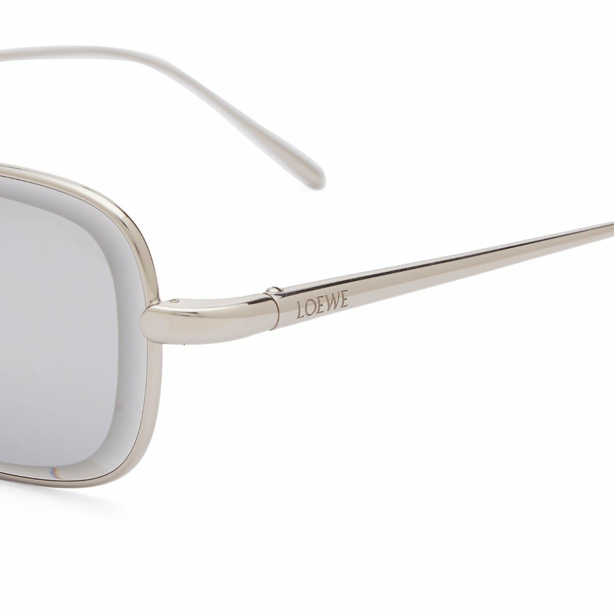 Loewe Eyewear Anagram Metal Sunglasses in Silver 