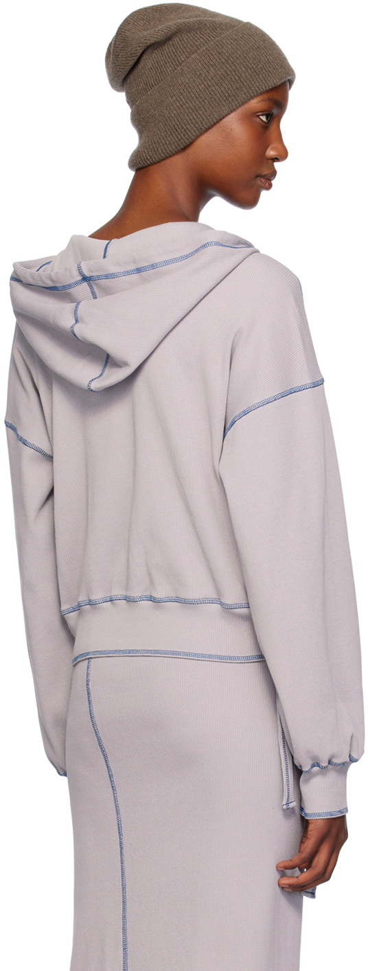 Baserange Gray Way Zipped Hoodie Baserange
