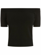 ALEXANDER MCQUEEN - Off-the-shoulder Stretch Knit Top