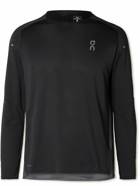 ON - Performance Slim-Fit Stretch-Jersey and Mesh Top - Black