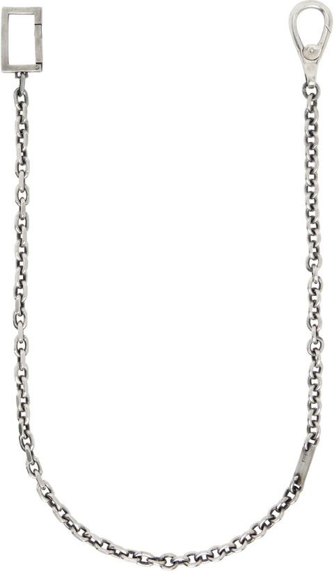 Photo: Title of Work Silver Diamond Cut Cable Chain Keychain