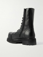 VETEMENTS - Stomp Leather Combat Boots - Black