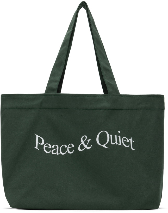 Photo: Museum of Peace & Quiet Green Wordmark Tote