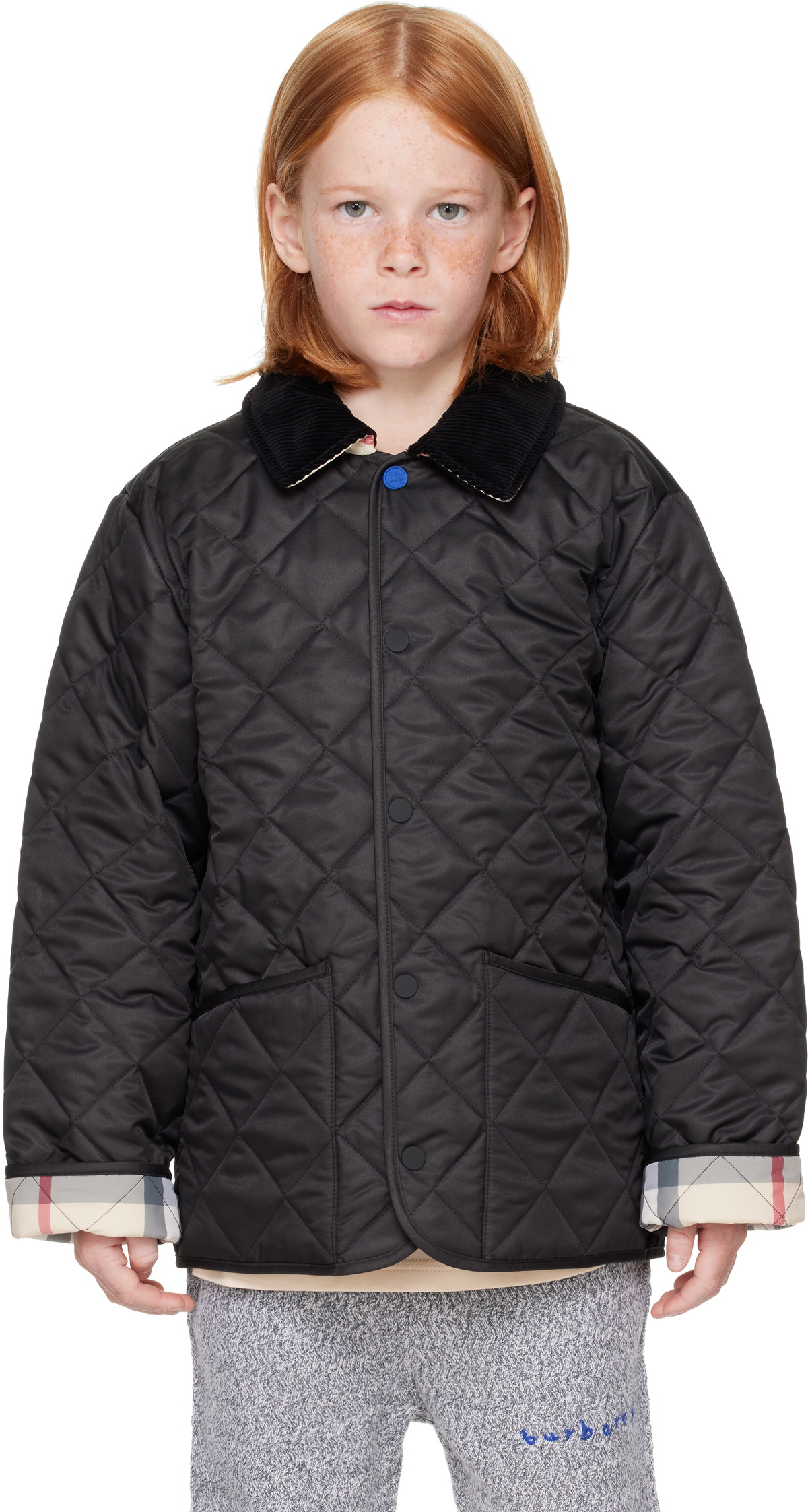 Burberry Kids Black Quilted Jacket