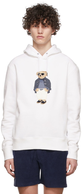 Photo: Ralph Lauren Purple Label White Polo Bear Hoodie