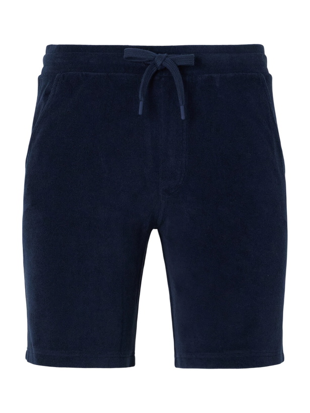 Photo: Altea - Straight-Leg Cotton-Terry Bermuda Shorts - Blue