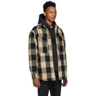 Fear of God Beige Oversized Check Shirt Jacket